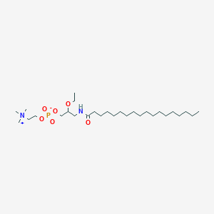 molecular formula C28H59N2O6P B062809 rac-3-Octadecanamido-2-ethoxypropan-1-ol Phosphocholine CAS No. 163702-18-9
