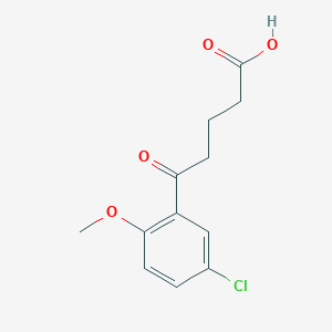 molecular formula C12H13ClO4 B062813 5-(5-Chloro-2-methoxyphenyl)-5-oxovaleric acid CAS No. 162930-56-5