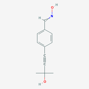 molecular formula C12H13NO2 B062827 4-(3-Hydroxy-3-methylbut-1-ynyl)benzaldehyde oxime CAS No. 175203-57-3