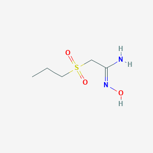 molecular formula C5H12N2O3S B062837 N/'-Hydroxy-2-(propylsulfonyl)acetimidamide CAS No. 175201-93-1