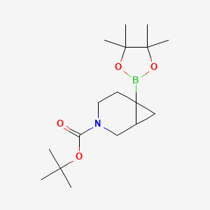 molecular formula C17H30BNO4 B6283940 tert-Butyl 6-(4,4,5,5-tetramethyl-1,3,2-dioxaborolan-2-yl)-3-azabicyclo[4.1.0]heptane-3-carboxylate CAS No. 2095495-27-3