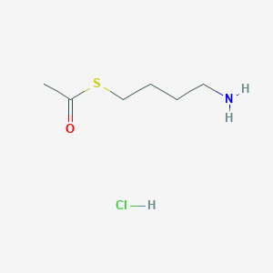 molecular formula C6H14ClNOS B6283971 S-(4-Aminobutyl) Ethanethioate Hydrochloride CAS No. 100367-93-9