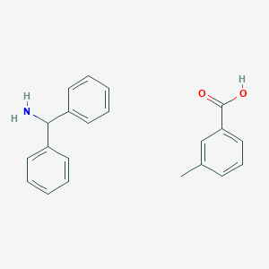 molecular formula C21H21NO2 B062855 Benzenemethanamine, alpha-phenyl-, 3-methylbenzoate CAS No. 171507-31-6