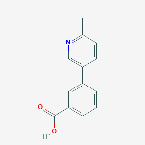 molecular formula C13H11NO2 B062857 3-(6-Methylpyridin-3-yl)benzoic acid CAS No. 161767-55-1