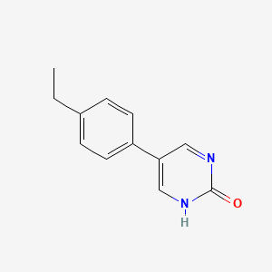 molecular formula C12H12N2O B6285769 5-(4-Ethylphenyl)pyrimidin-2-ol CAS No. 1111113-75-7