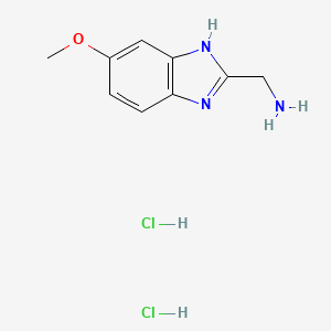 molecular formula C9H13Cl2N3O B6285830 [(5-Methoxy-1H-benzimidazol-2-yl)methyl]amine dihydrochloride CAS No. 1255717-63-5