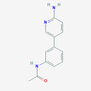 molecular formula C13H13N3O B6285860 N-[3-(6-aminopyridin-3-yl)phenyl]acetamide CAS No. 1269054-34-3