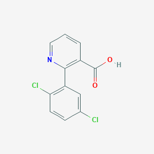 molecular formula C12H7Cl2NO2 B6285861 2-(2,5-DICHLOROPHENYL)NICOTINIC ACID CAS No. 1261996-02-4