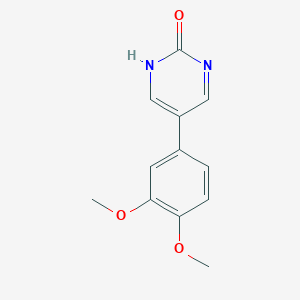 molecular formula C12H12N2O3 B6285897 5-(3,4-Dimethoxyphenyl)-2-hydroxypyrimidine CAS No. 1111103-66-2