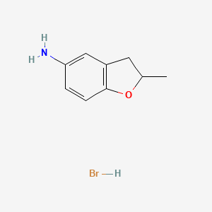 molecular formula C9H12BrNO B6285992 (2-Methyl-2,3-dihydro-1-benzofuran-5-yl)amine hydrobromide CAS No. 1185072-28-9