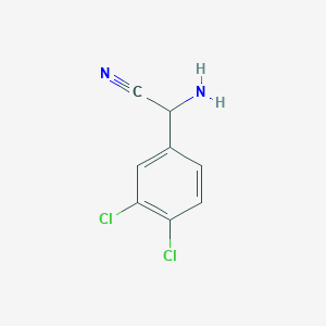 molecular formula C8H6Cl2N2 B6286045 2-Amino-2-(3,4-dichlorophenyl)acetonitrile CAS No. 91481-25-3