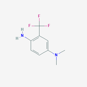 molecular formula C9H11F3N2 B6286047 N1,N1-dimethyl-3-(trifluoromethyl)benzene-1,4-diamine CAS No. 73164-30-4