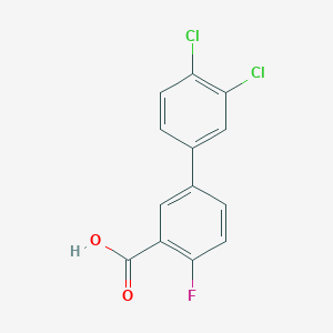 molecular formula C13H7Cl2FO2 B6286109 5-(3,4-Dichlorophenyl)-2-fluorobenzoic acid CAS No. 926201-40-3