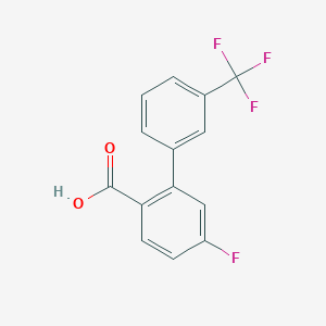 molecular formula C14H8F4O2 B6286115 4-Fluoro-2-(3-trifluoromethylphenyl)benzoic acid CAS No. 926221-15-0
