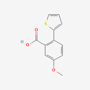 molecular formula C12H10O3S B6286121 5-Methoxy-2-(thiophen-2-YL)benzoic acid CAS No. 926220-83-9