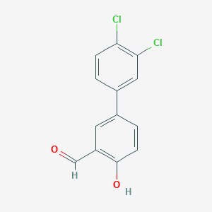 molecular formula C13H8Cl2O2 B6286128 4-(3,4-Dichlorophenyl)-2-formylphenol CAS No. 926220-49-7