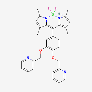 molecular formula C31H31BF2N4O2 B6286308 8-[3,4-bis(pyridin-2-ylmethoxy)phenyl]-2,2-difluoro-4,6,10,12-tetramethyl-1-aza-3-azonia-2-boranuidatricyclo[7.3.0.03,7]dodeca-4,6,8,10-tetraene CAS No. 2156642-70-3