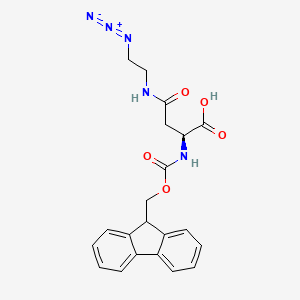 molecular formula C21H21N5O5 B6286316 Fmoc-L-Asn(EDA-N3)-OH 