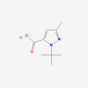 molecular formula C9H14N2O2 B062866 1-(tert-butyl)-3-methyl-1H-pyrazole-5-carboxylic acid CAS No. 175277-09-5