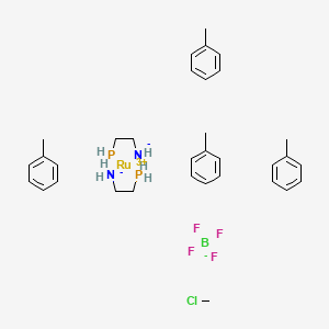 molecular formula C33H49BClF4N2P2Ru B6286607 chloromethane;2-phosphanylethylazanide;ruthenium(3+);toluene;tetrafluoroborate CAS No. 1150112-46-1