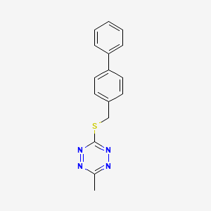 molecular formula C16H14N4S B6286635 3-methyl-6-[(4-phenylphenyl)methylsulfanyl]-1,2,4,5-tetrazine CAS No. 2378619-75-9