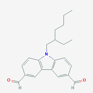 molecular formula C22H25NO2 B062868 9-(2-Ethylhexyl)carbazole-3,6-dicarboxaldehyde CAS No. 169051-20-1