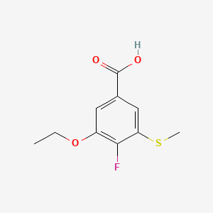molecular formula C10H11FO3S B6286824 3-Ethoxy-4-fluoro-5-(methylthio)benzoic acid CAS No. 2624417-93-0