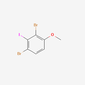 molecular formula C7H5Br2IO B6286825 1,3-Dibromo-2-iodo-4-methoxybenzene CAS No. 808736-59-6