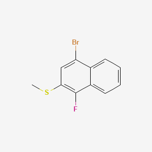 molecular formula C11H8BrFS B6286852 (4-Bromo-1-fluoronaphthalen-2-yl)(methyl)sulfane CAS No. 2624417-14-5
