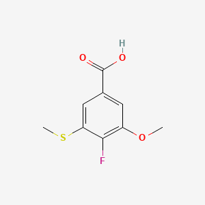 molecular formula C9H9FO3S B6286899 4-Fluoro-3-methoxy-5-(methylthio)benzoic acid CAS No. 2586126-77-2