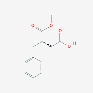 molecular formula C12H13O4- B062869 (S)-3-Benzyl-4-methoxy-4-oxobutanoic acid CAS No. 182247-45-6