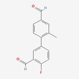 4-Fluoro-2'-methyl-[1,1'-biphenyl]-3,4'-dicarbaldehyde