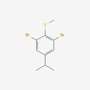 molecular formula C10H12Br2S B6286985 (2,6-Dibromo-4-isopropylphenyl)(methyl)sulfane CAS No. 2624416-86-8