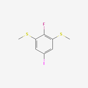 molecular formula C8H8FIS2 B6287018 (2-Fluoro-5-iodo-1,3-phenylene)bis(methylsulfane) CAS No. 2586127-06-0