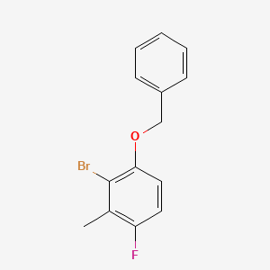 molecular formula C14H12BrFO B6287032 1-(Benzyloxy)-2-bromo-4-fluoro-3-methylbenzene CAS No. 2624417-30-5