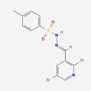molecular formula C13H11Br2N3O2S B6287059 N'-((2,5-Dibromopyridin-3-yl)methylene)-4-methylbenzenesulfonohydrazide CAS No. 2586233-07-8