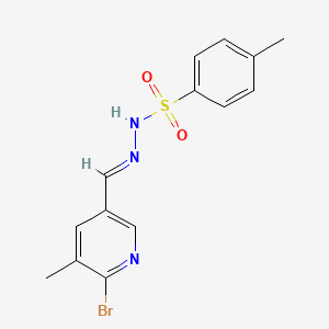 molecular formula C14H14BrN3O2S B6287064 N'-((6-Bromo-5-methylpyridin-3-yl)methylene)-4-methylbenzenesulfonohydrazide CAS No. 2586233-00-1