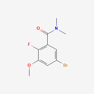 molecular formula C10H11BrFNO2 B6287179 5-Bromo-2-fluoro-3-methoxy-N,N-dimethylbenzamide CAS No. 2586125-87-1