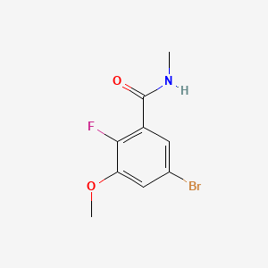 molecular formula C9H9BrFNO2 B6287195 5-Bromo-2-fluoro-3-methoxy-N-methylbenzamide CAS No. 2586126-06-7
