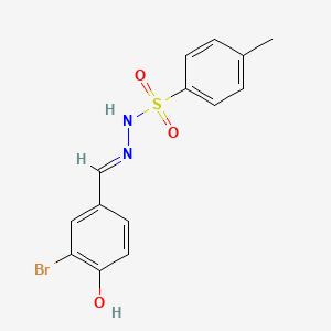 molecular formula C14H13BrN2O3S B6287202 N-[(E)-(3-bromo-4-hydroxyphenyl)methylideneamino]-4-methylbenzenesulfonamide CAS No. 359422-09-6