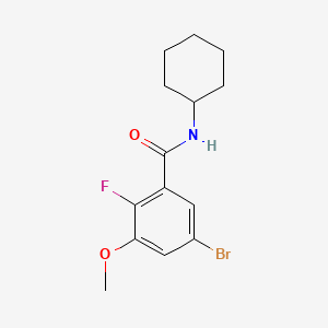 B6287208 5-Bromo-N-cyclohexyl-2-fluoro-3-methoxybenzamide CAS No. 2586126-71-6