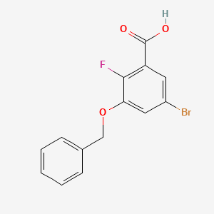 B6287228 3-(Benzyloxy)-5-bromo-2-fluorobenzoic acid CAS No. 2586127-27-5