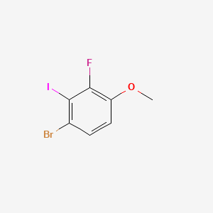 molecular formula C7H5BrFIO B6287247 1-Bromo-3-fluoro-2-iodo-4-methoxybenzene CAS No. 2385126-32-7
