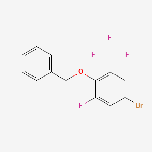 B6287378 2-(Benzyloxy)-5-bromo-1-fluoro-3-(trifluoromethyl)benzene CAS No. 2586125-85-9