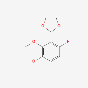 molecular formula C11H13FO4 B6287418 2-(6-Fluoro-2,3-dimethoxyphenyl)-1,3-dioxolane CAS No. 2624416-95-9
