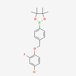 2-(4-((4-Bromo-2-fluorophenoxy)methyl)phenyl)-4,4,5,5-tetramethyl-1,3,2-dioxaborolane