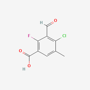 4-Chloro-2-fluoro-3-formyl-5-methylbenzoic acid