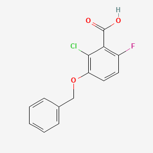 molecular formula C14H10ClFO3 B6287475 3-(Benzyloxy)-2-chloro-6-fluorobenzoic acid CAS No. 2586126-46-5