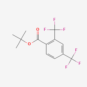 molecular formula C13H12F6O2 B6287554 tert-Butyl 2,4-bis(trifluoromethyl)benzoate CAS No. 2586126-78-3