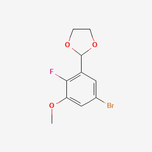 molecular formula C10H10BrFO3 B6287585 2-(5-Bromo-2-fluoro-3-methoxyphenyl)-1,3-dioxolane CAS No. 2586126-45-4